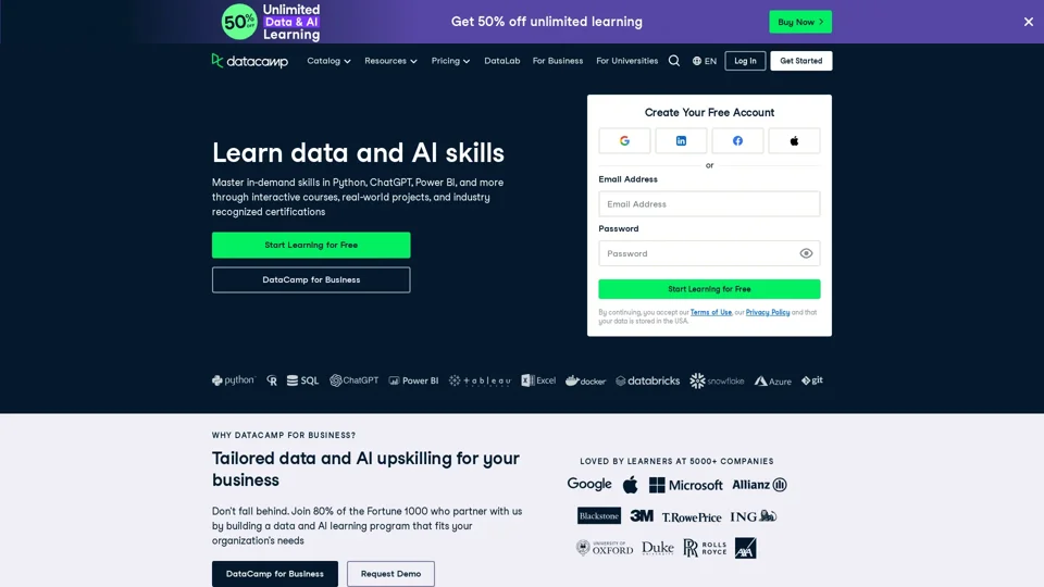Learn Data Science and AI Online | DataCamp