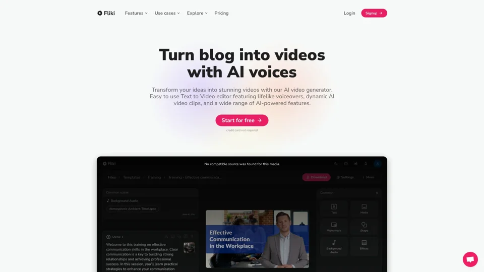 Fliki: AI-Powered Text-to-Video and Voice Creation
