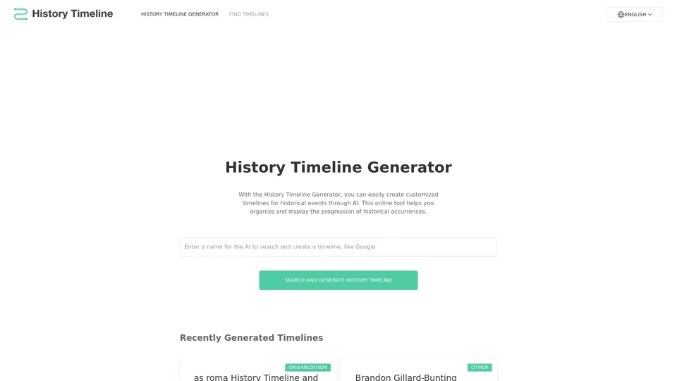 History Timeline Generator - A Tool for Making Personalized Historical Timelines