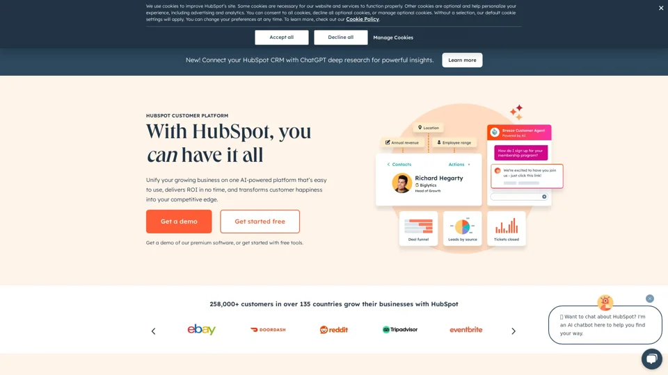 HubSpot | Software & Tools for your Business - Homepage
