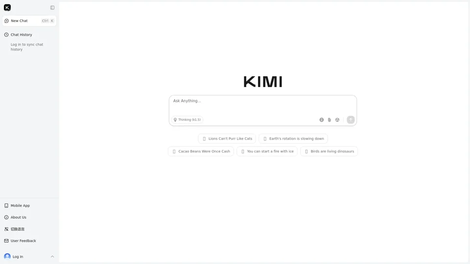 Kimi - An AI assistant that can perform deductive reasoning and is capable of deep thinking.