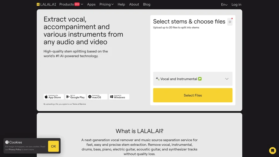Vocal Remover & Instrumental AI Splitter | LALAL.AI