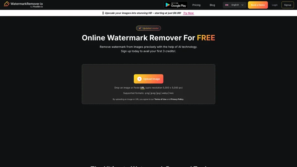 Watermark Remover - Remove Watermark from Images with AI