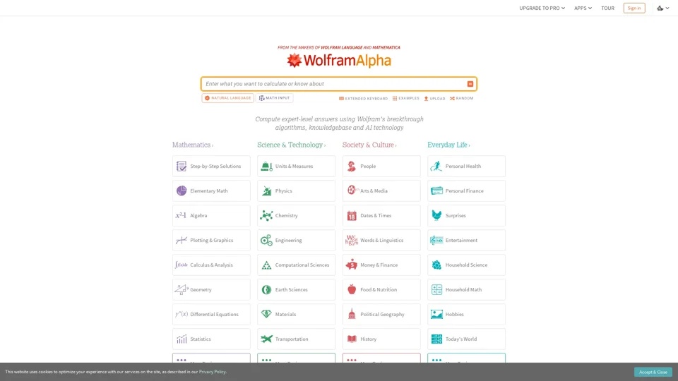 Wolfram|Alpha: Computational Intelligence