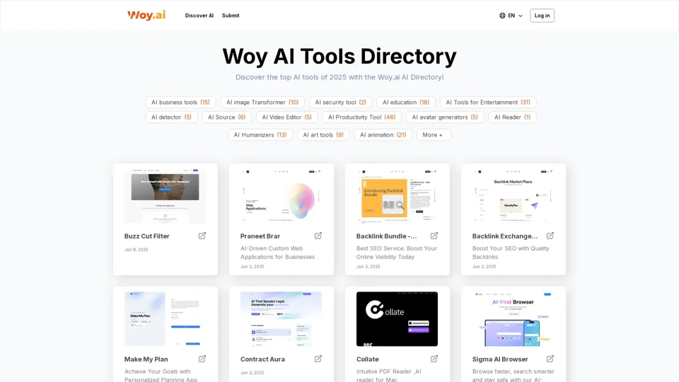 Woy AI Directory: List of the Best & Latest AI Tools in 2025