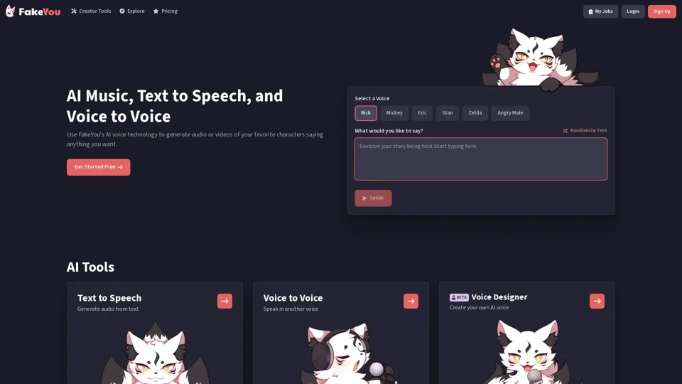 FakeYou Celebrity Voice Generator | FakeYou