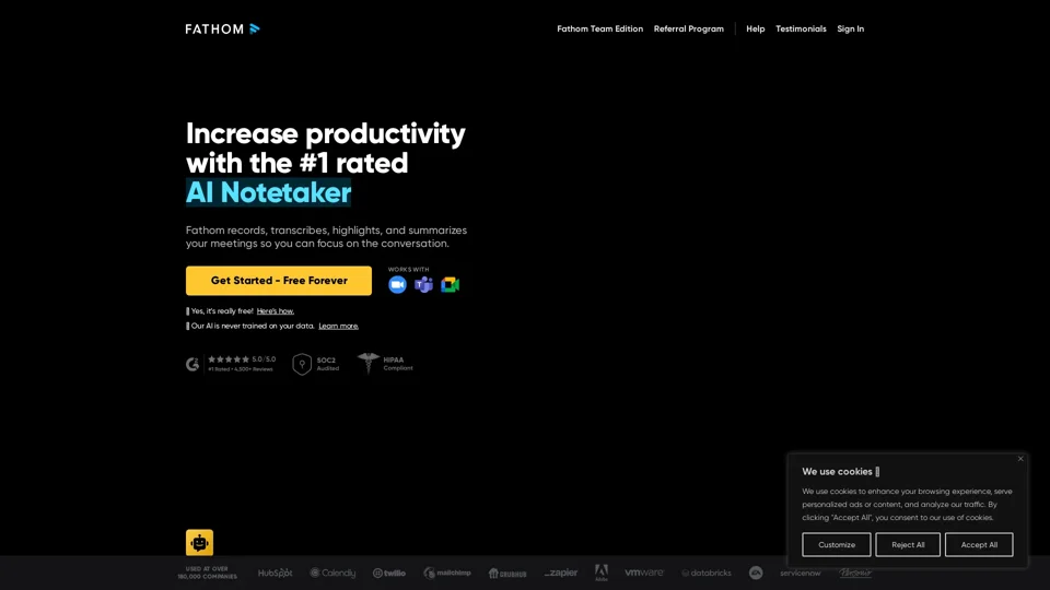 Fathom AI Notetaker - Never Take Notes Again
