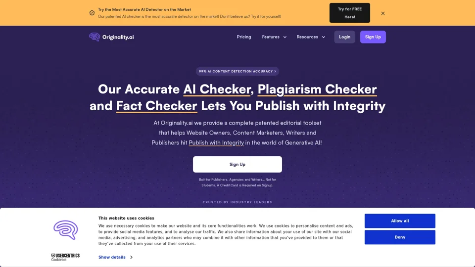 Originality AI: Redefining Content Authenticity for Writers and Publishers