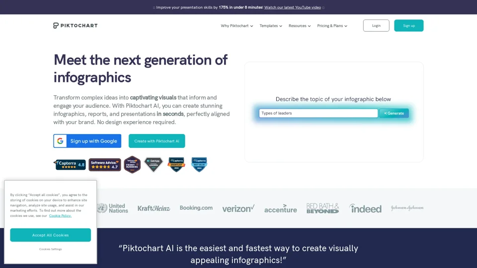 Infographic Maker Trusted By 14 Million Users - Piktochart