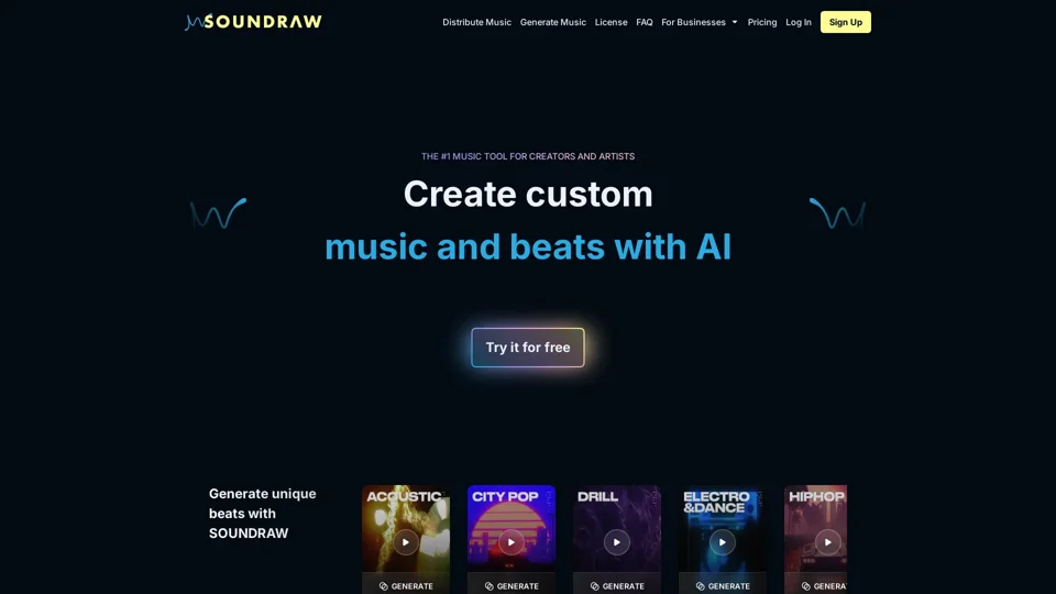 AI Music Generator SOUNDRAW
