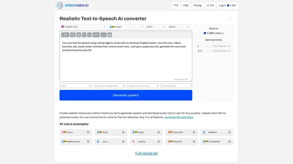 Speechgen.io: Next-Generation Text-to-Speech Platform