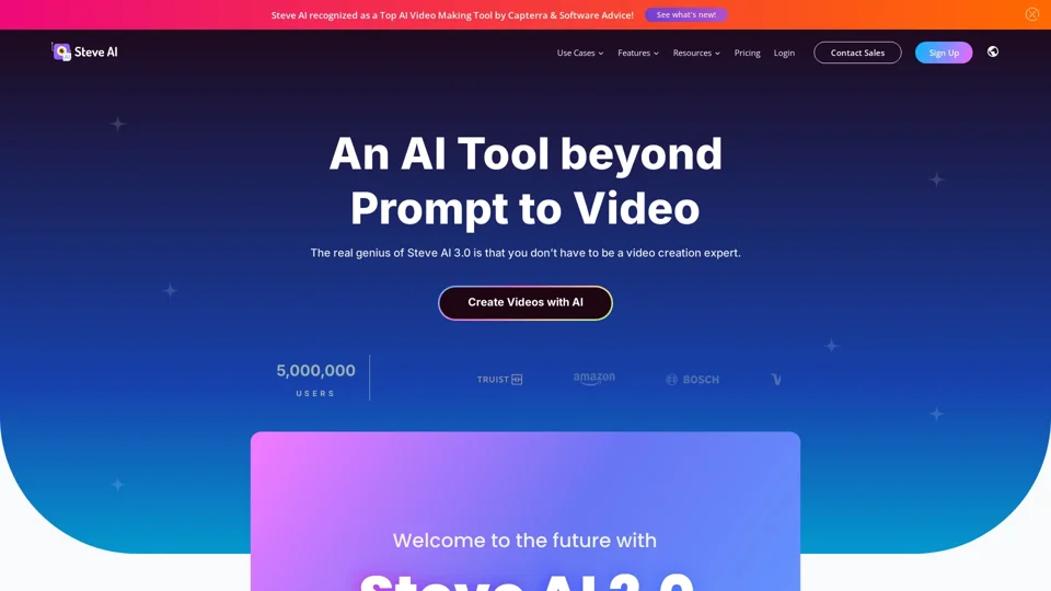Steve AI: Effortless Video Creation Platform