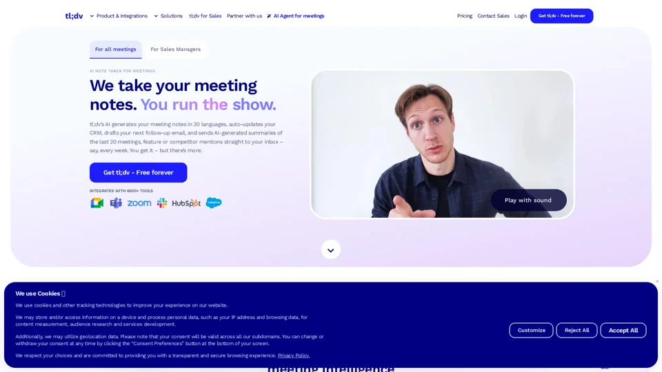 tl;dv.io | AI Notetaker for Zoom, MS Teams & Google Meet