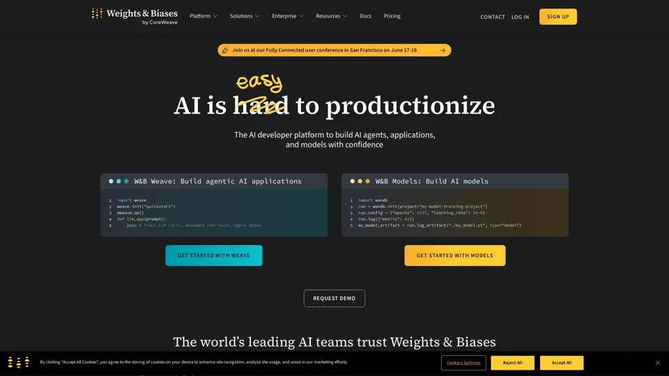 Weights & Biases: The AI Developer Platform