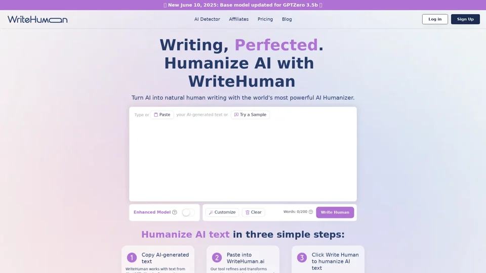 WriteHuman AI Humanizer Tool: Humanize AI Text