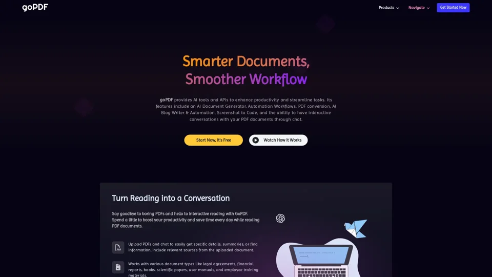 GoPDF: Streamlined PDF Management and Conversion