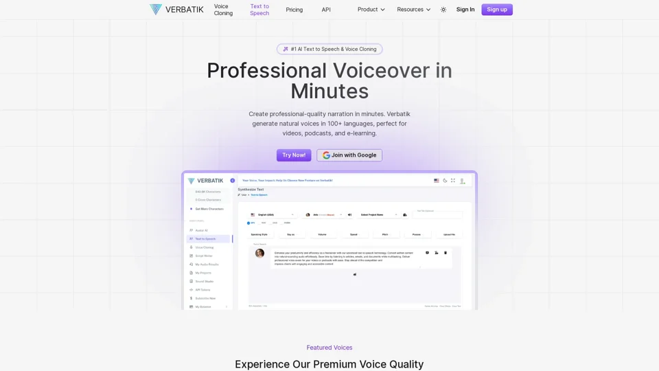 Verbatik - Most Realistic Text to Speech & Voice Cloning
