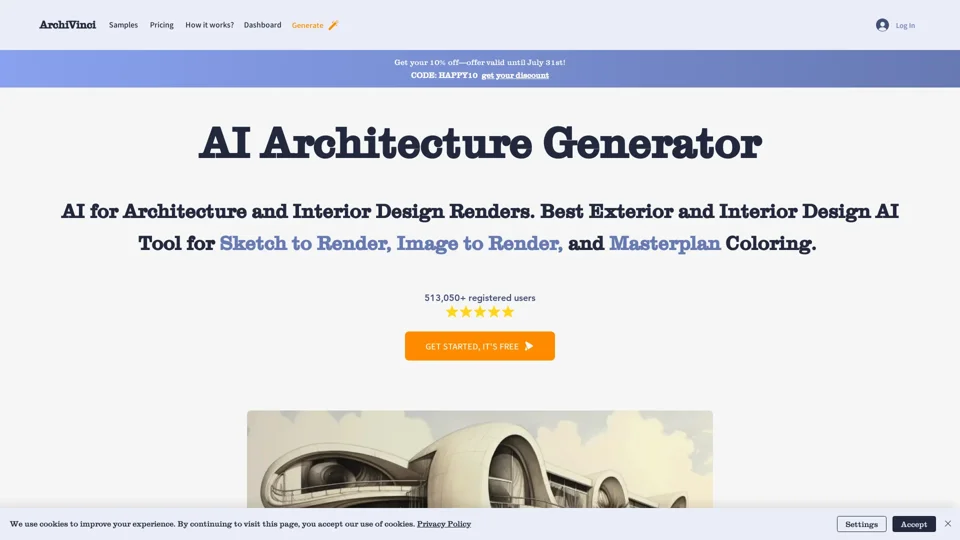 ArchiVinci | AI Architecture Generator. Exterior, Interior & Masterplan Renderings With AI
