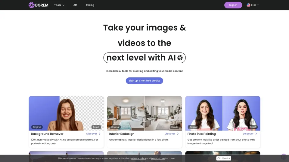 BgRem — Incredible AI Tools for Creating Images & Videos