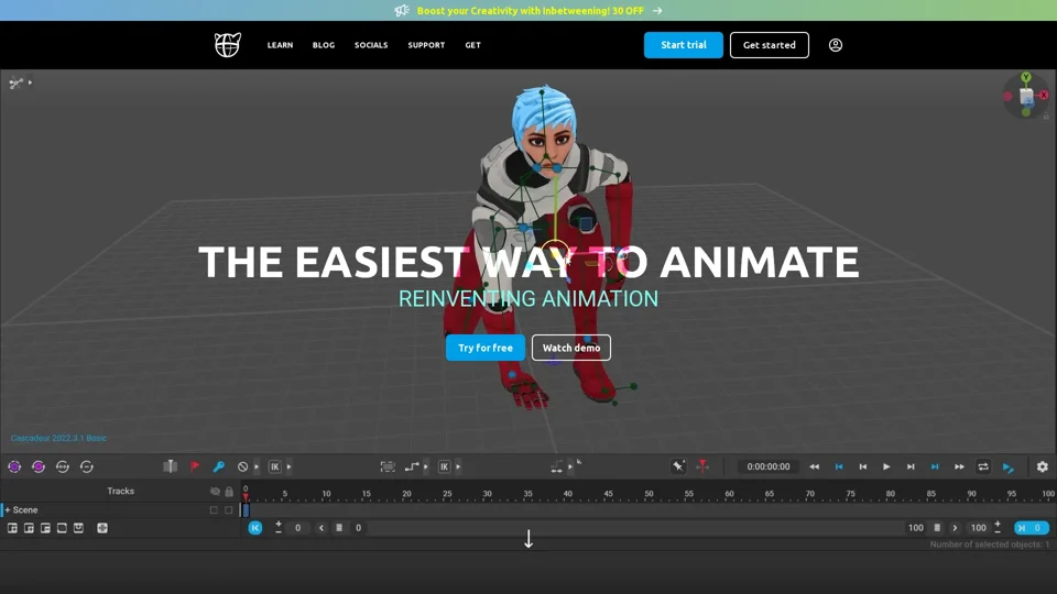 Cascadeur - the easiest way to animate AI-assisted keyframe animation software