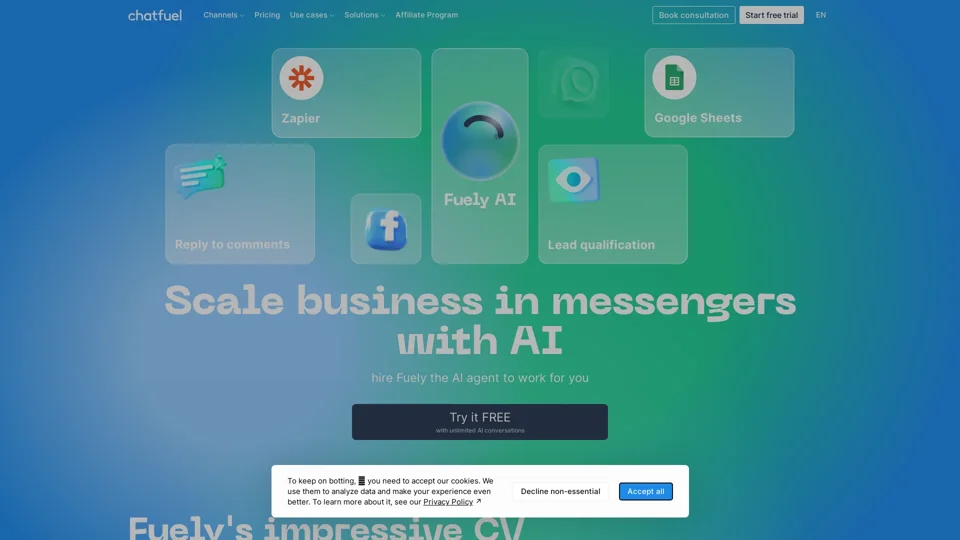 Chatfuel | AI agents for automated sales | Meta’s partner