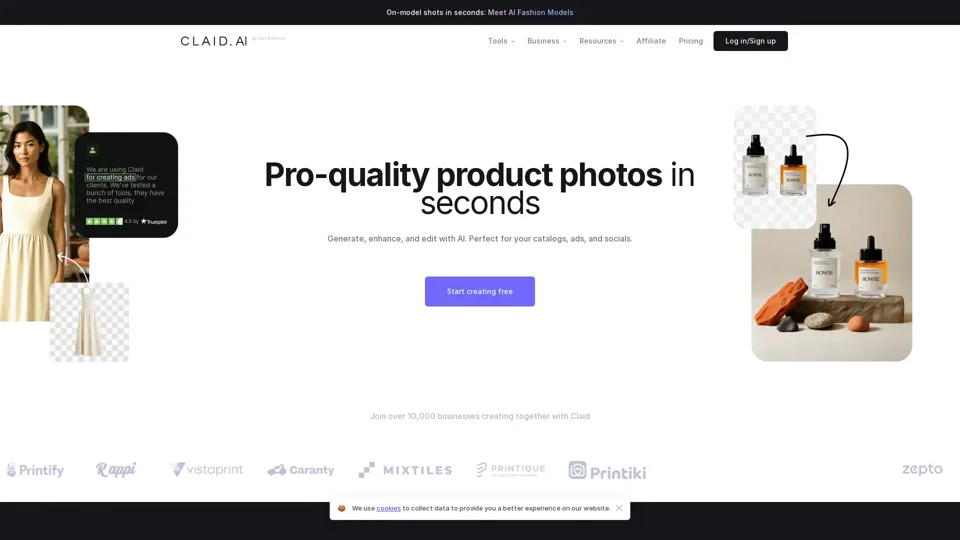 AI Product Photography Suite - Claid.ai