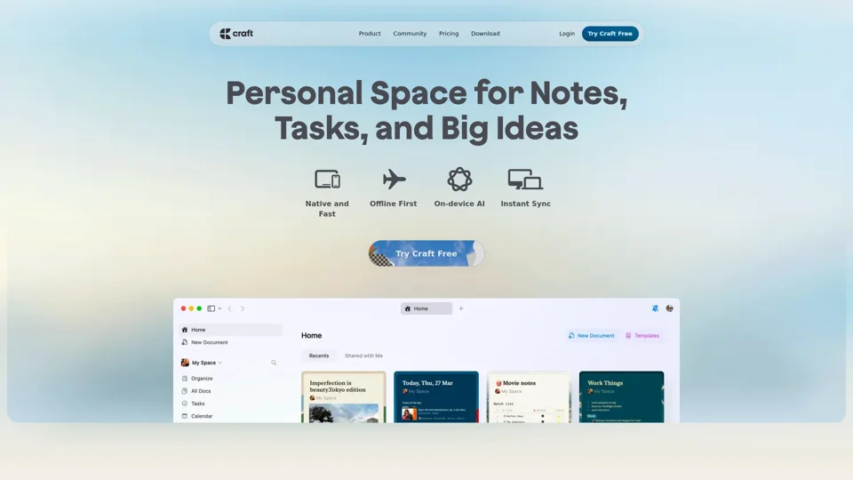 Craft.do: Streamline Your Workflow with Intuitive Collaboration