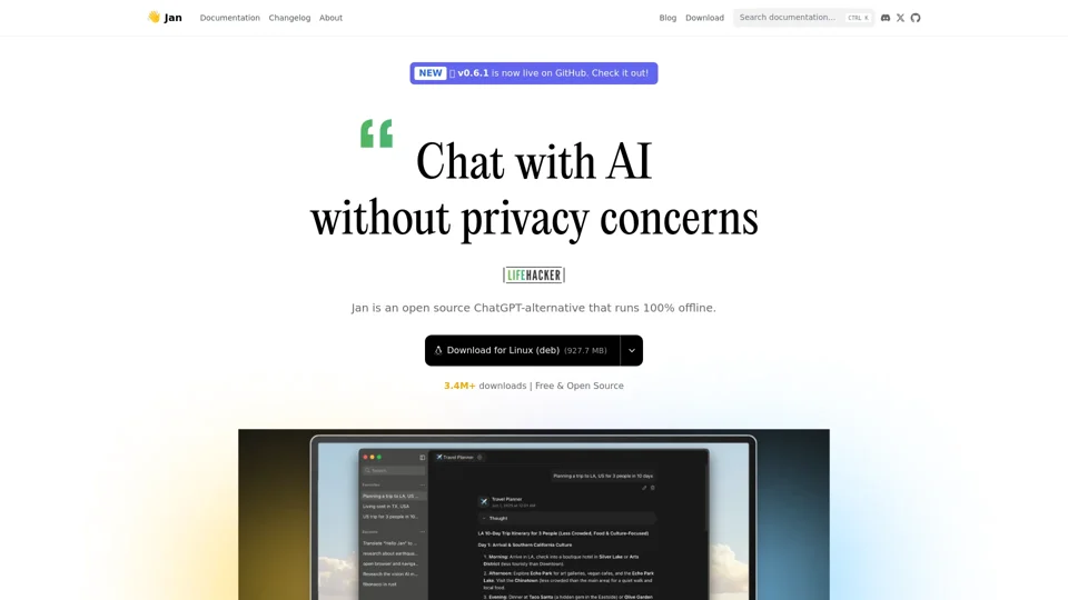 Jan AI: Intelligent Interaction for Modern Interfaces