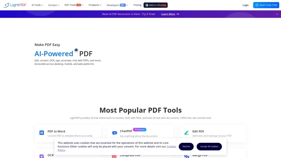 LightPDF: Simplifying PDF Management for All