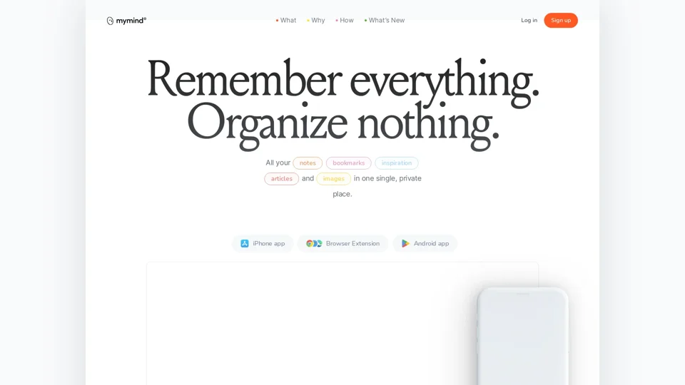 MyMind: Effortless Digital Organization and Idea Capture