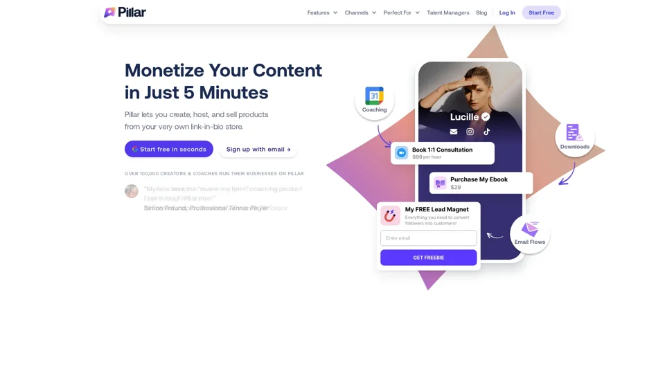 Best Link in Bio for Instagram & TikTok Creators | Pillar