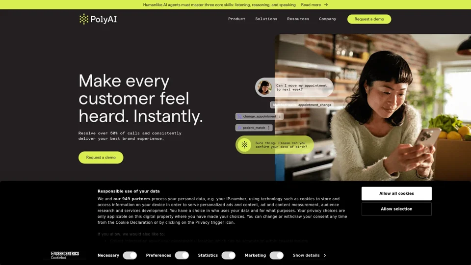 PolyAI : The world's most lifelike voice AI agents
