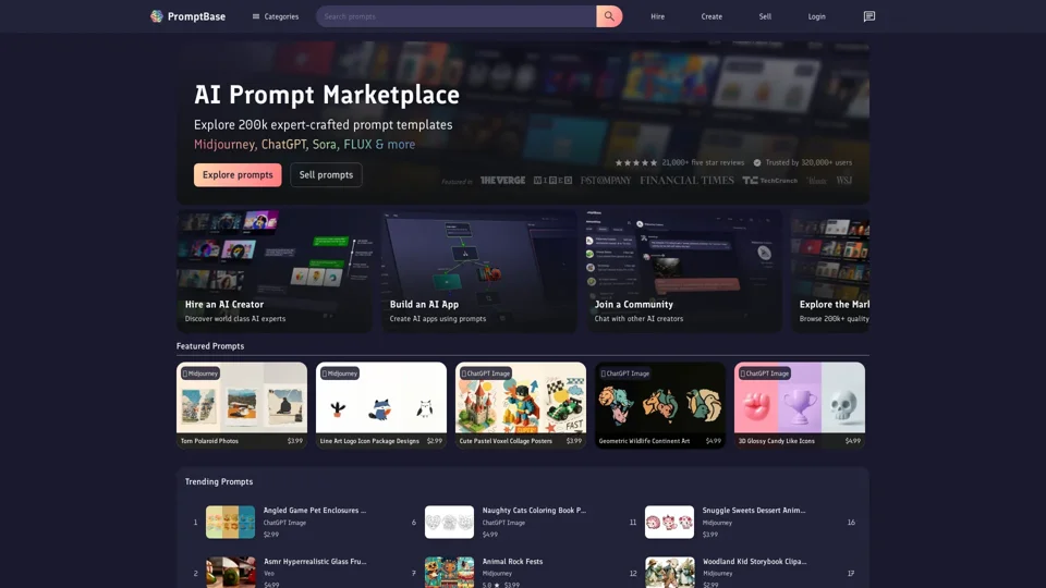 PromptBase | Prompt Marketplace: Midjourney, ChatGPT, Sora, FLUX & more.