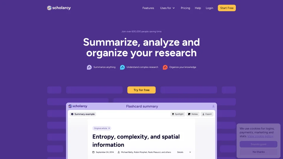 Scholarcy - Knowledge made simple