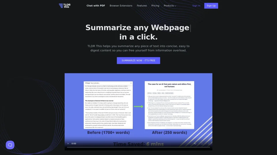 TLDR This: Effortless Content Summarization