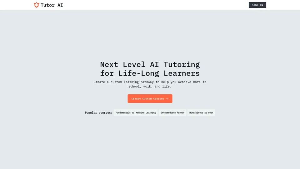 Tutor AI: Personalized Learning Reinvented