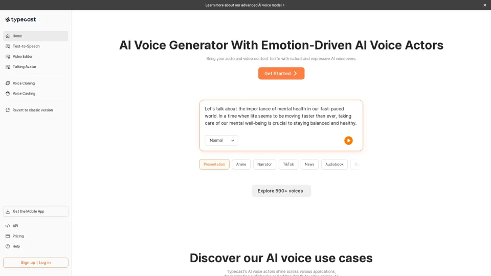 Typecast AI: Revolutionizing Content Creation with AI Voices Typecast AI: Revolutionizing Content Creation with AI Voices