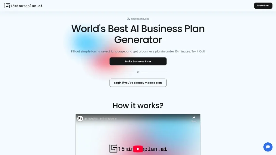 AI Business Plan Generator | Be Done In 15 Minutes