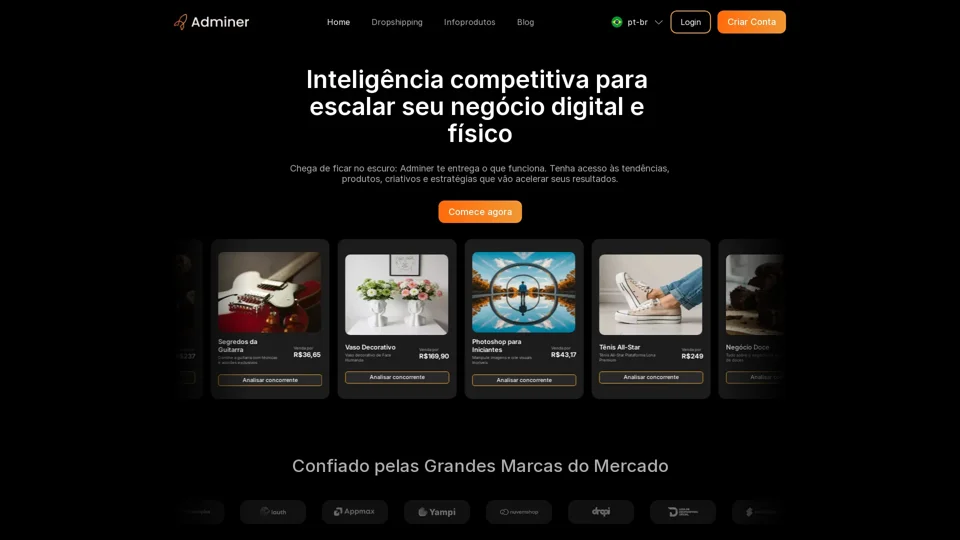 Adminer - Inteligência competitiva para ecommerce, agências e infoprodutores