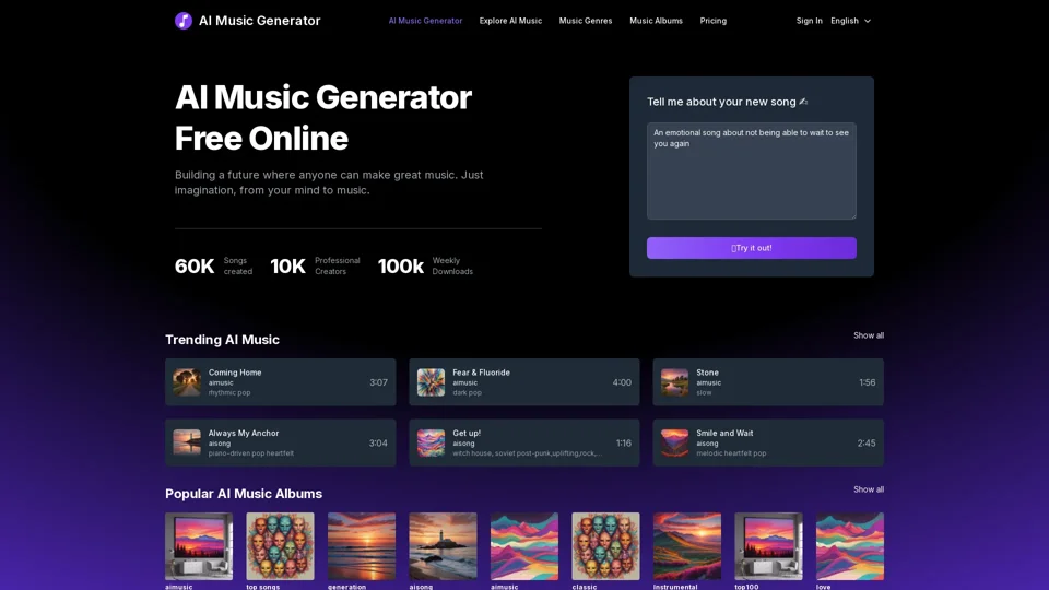 Free AI Music Generator - ai-music-generator.ai