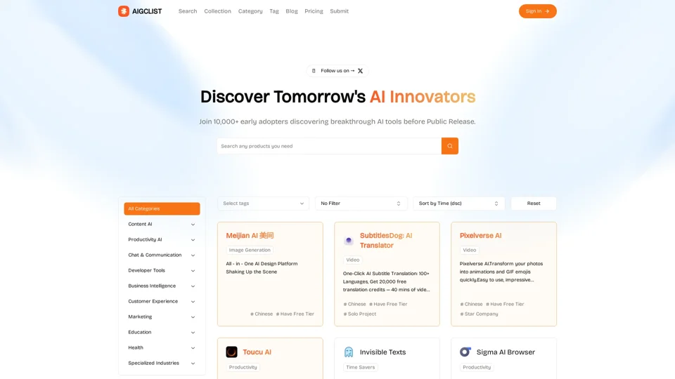 AIGCLIST (AIGC便利店) | Discover Tomorrow's AI Innovators