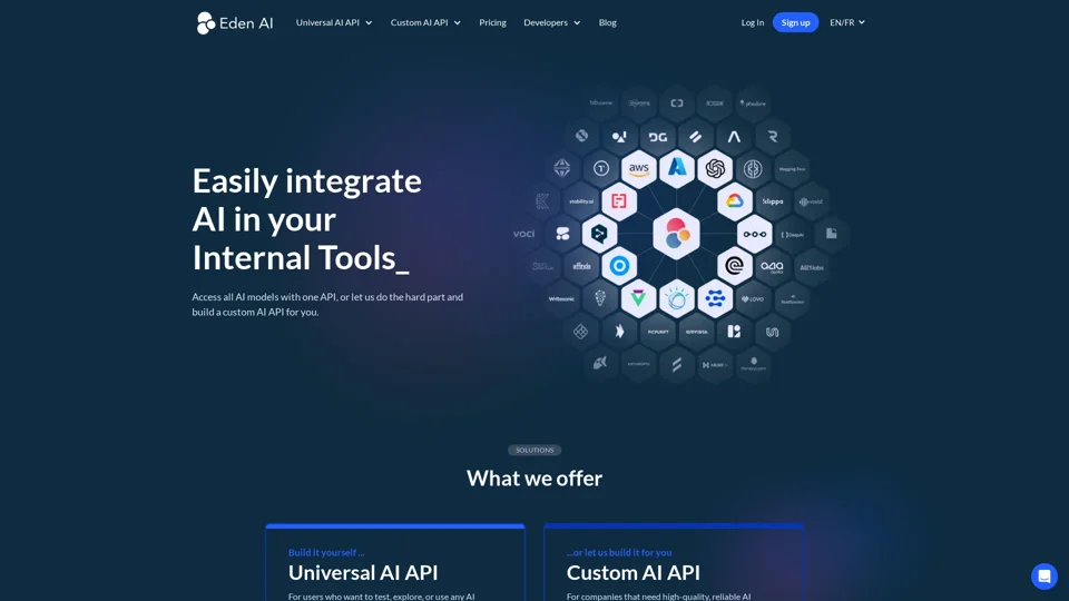 Eden AI | Unified AI API or a Custom one just for you