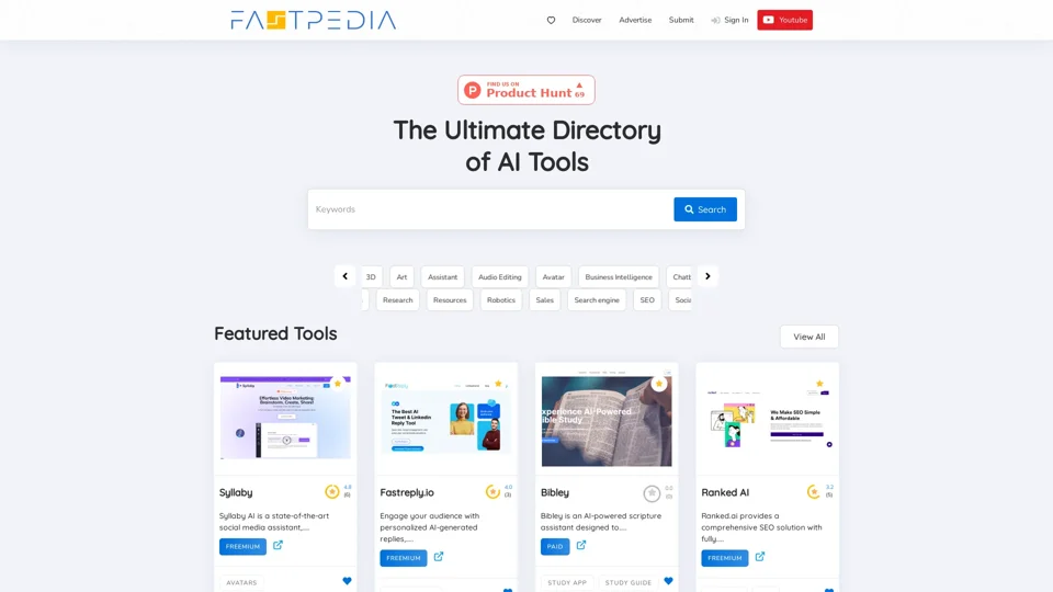 FastPedia: Find 900+ AI Tools