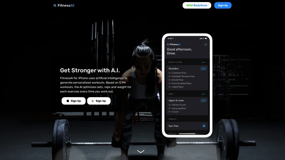 FitnessAI — Get Stronger, Faster with Artificial Intelligence
