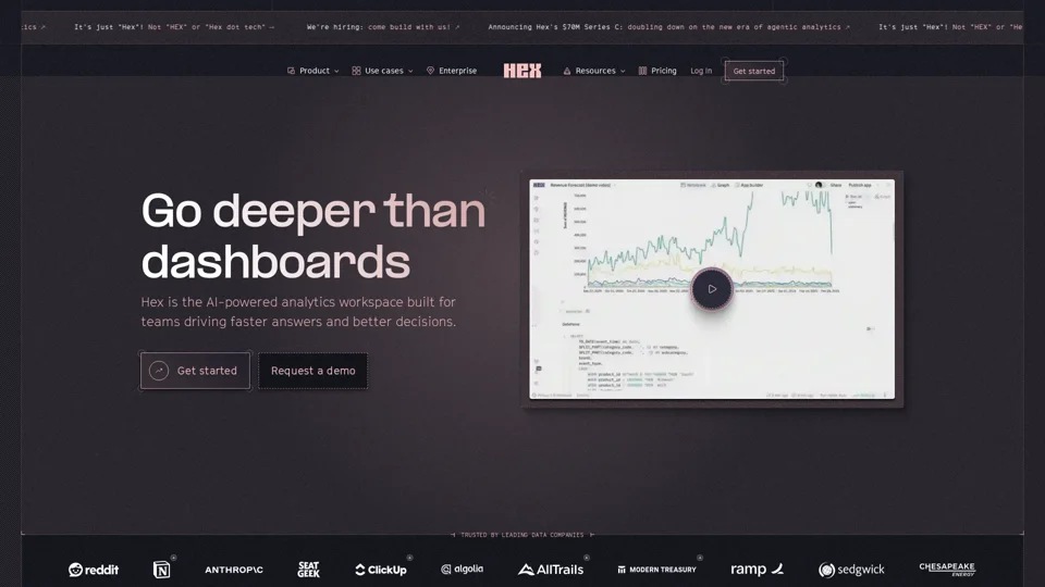 Go deeper than dashboards | Hex