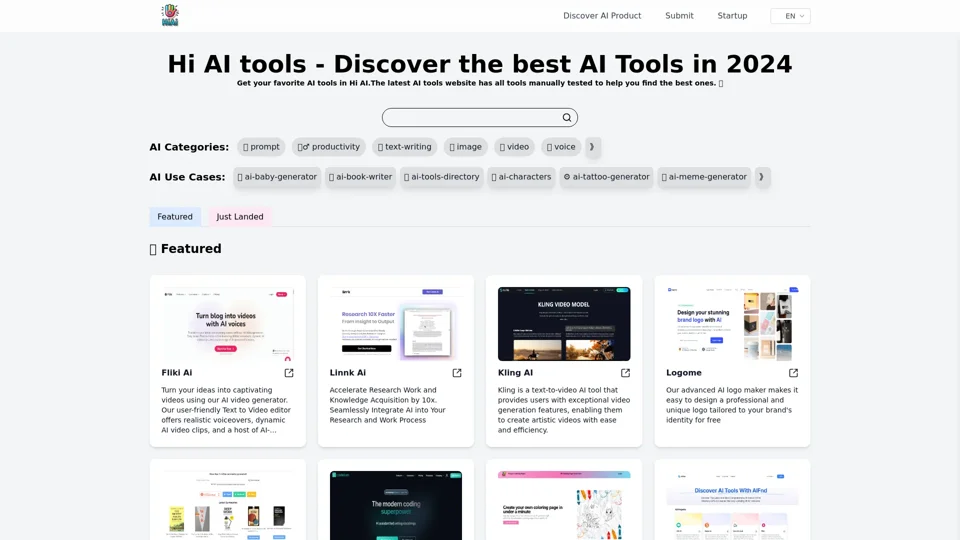 Discover the Best and latest AI Tools in 2024 | Hi AI Tools