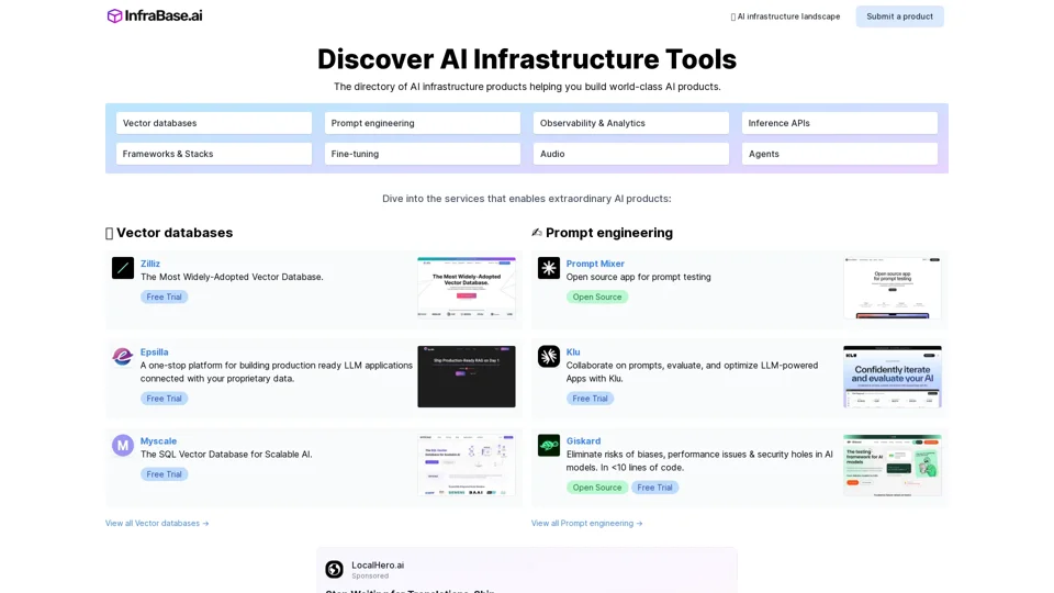 Infrabase.ai - The AI infrastructure directory