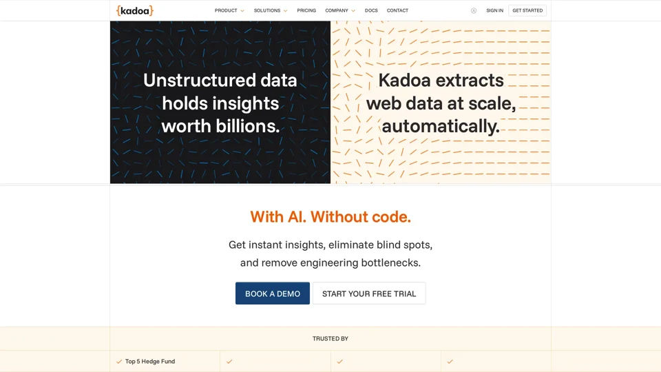 Kadoa · AI Web Scraper