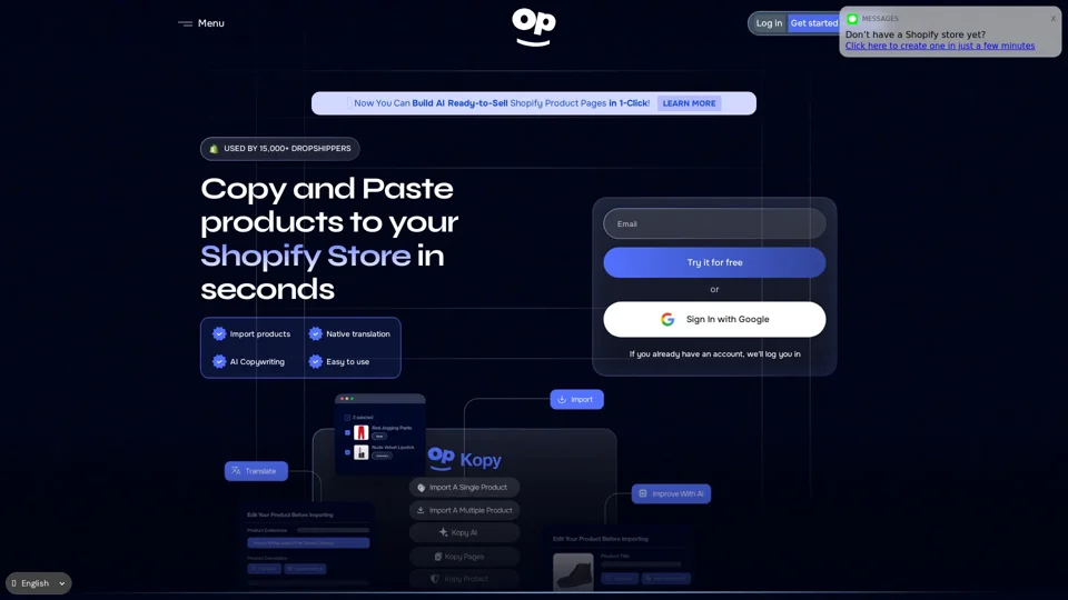 Kopy - Copy products for Shopify Stores