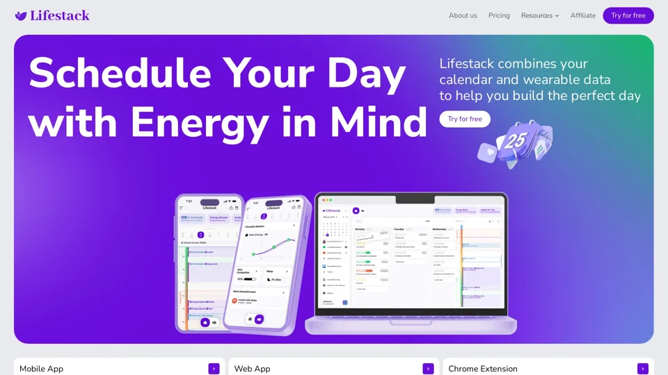 Lifestack - Calendar with Energy in Mind